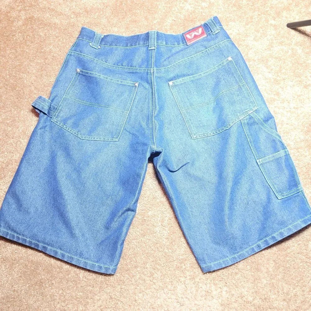 Webs Jeans Men's‎ Size 36 Shorts Dark Denim Red Label Y2K Grundge Hip Hop